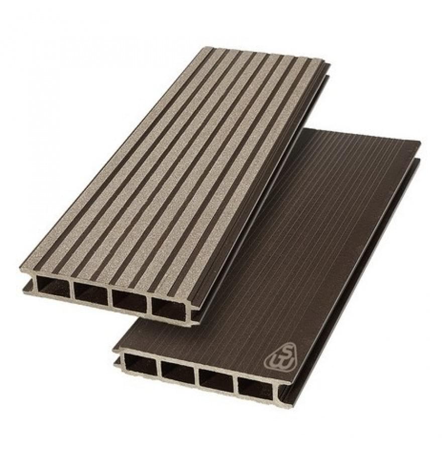Террасная Доска ДПК SaveWood Standard Ulmus темно-коричневый 3 пог.м.